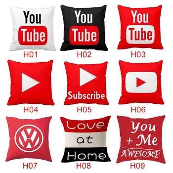 

Modern Decorative Pillows Cover Youtube Throw Pillows Case Red Square Cushion Cover Home Decor Sofa Flax Movie Cushion Cover