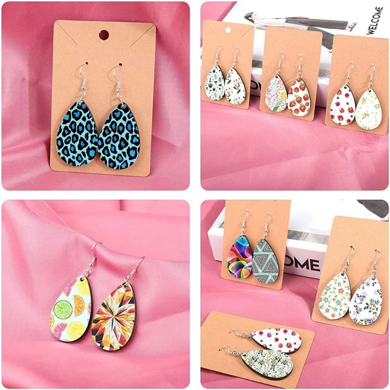 Double-sided Sublimation Blank Teardrop Earrings for Jewelry Making stud earrings dangle earrings 250 Pieces
