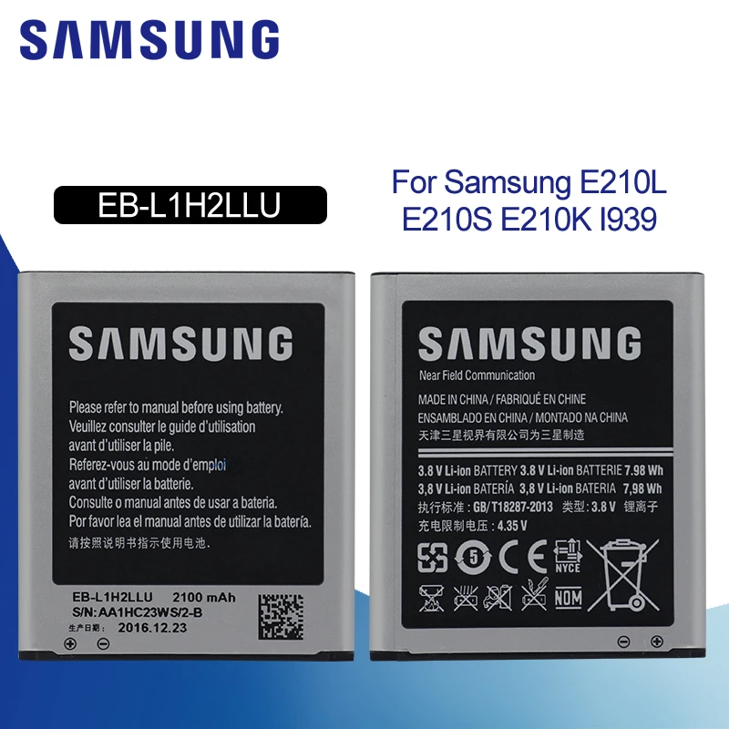 Samsung оригинальный телефон батарея EB L1H2LLU для samsung Galaxy Prime i9260 i9268 i939 i9305 E210S E210L E210K 2100