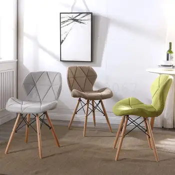 

Real Wood Chair American Contemporary And Contracted Household Leisure Chair Stool European Nordic Chair