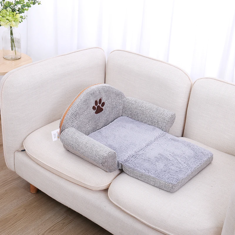 Removable Pet Dog Bed Soft Dog Sofa Kennel Paw Design Dog Cat House Washable Pet Cushion Mat For Pet bed Animals Pet Products