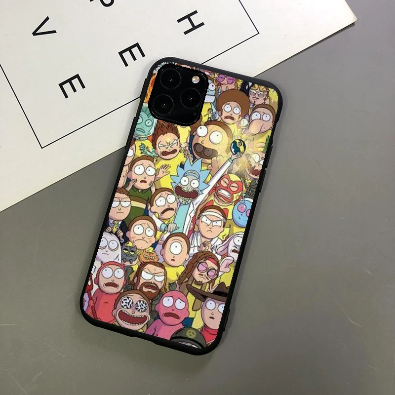 Рик и Морти черный ТПУ Мягкий силиконовый чехол для телефона для iPhone X XR XS Max 8 8Plus 7 7Plus 6s 6Plus 5 SE 11 11Pro 11ProMax чехол - Цвет: TPU