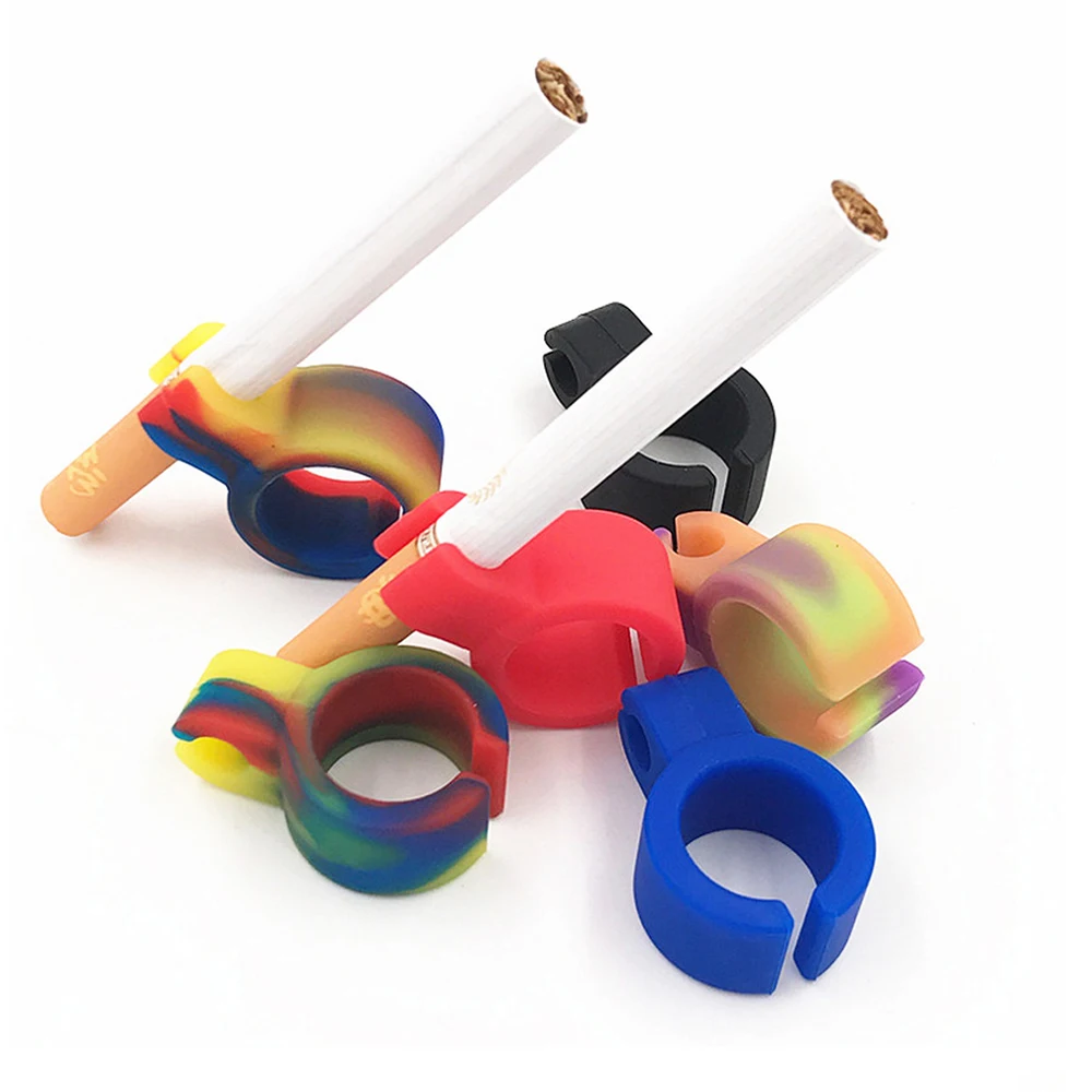 Potable Cigarette Holder Silicone Finger Clip Waterproof Ring Hand Rack