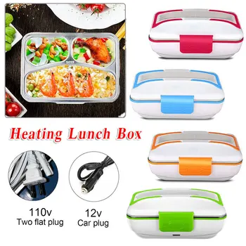 

110V/12V Portable Electric Heating Lunch Box Food Warmer Heater Container & LunchBox