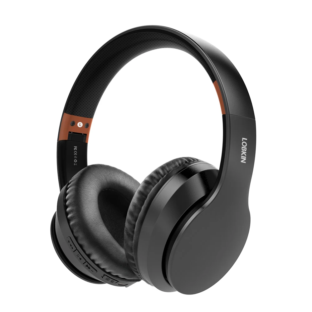 LOBKIN Wireless Headphones Noise Reduce Wired Headset Fold able Hi Fi Stereo Sound Earphones With Mic For Kids Adult Headphone