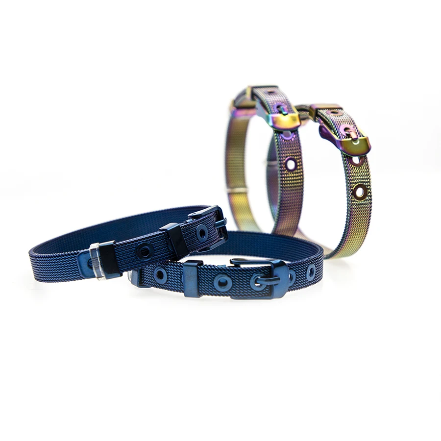 Bracelet Jewelry Stainless Steel Bracelet for Men Resin Mesh Armband Bangles Slide Charms for Jewelry Making Rose Black Blue Color Women Bracelet