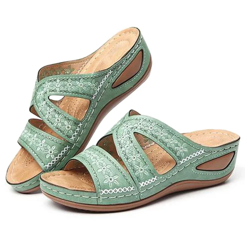 Women's Sandals Open Toe Summer Comfy Platform Sole Shoes Female Lightweight Soft Wedges Sandals Ladies Big Size Sandals