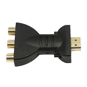 

2019 New High Quality Gold-plated HDMI to 3 RGB RCA Video Audio Adapter AV Component Converter HDMI Cables Female-female ONLENY