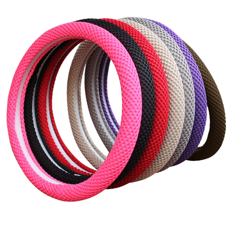 Steering Wheel Cover, Gear Shift Cover, Universal 38CM, 1/3 Pcs, Ice Silk, Wear-resistant, Anti-slip, Car Interior, Gear Handbrake Cover