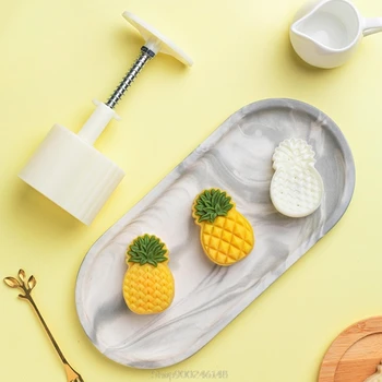 

Plastic Mooncake Mold 50g Cookie Cutter with Pineapple Lotus Stamp Hand Press Chocolate Moon Cake Mould DIY S10 20 Dropship