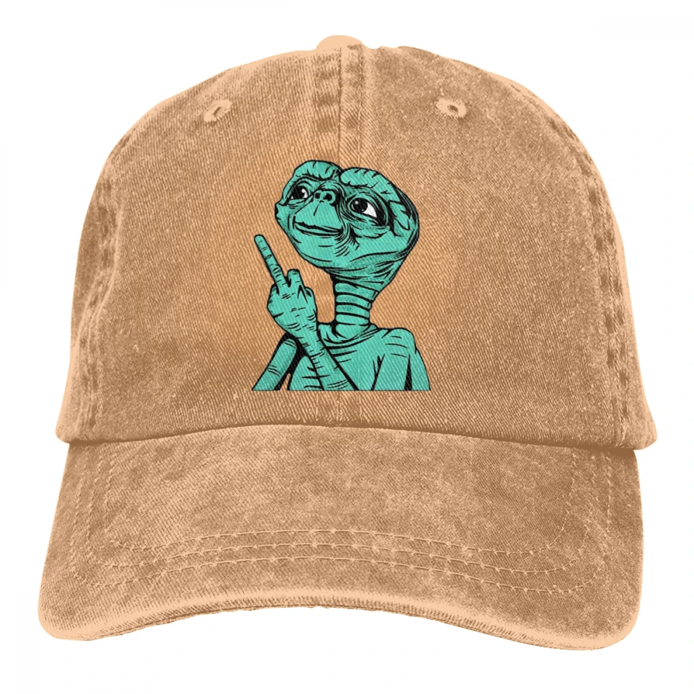 Alien UFO Casquette черные унисекс Мужские Женские джинсовые бейсболка с ремешком кепки регулируемые Гольф папа шляпа - Цвет: Хаки