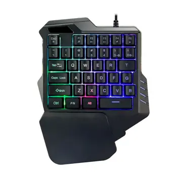 

G30 1.6m Wired Gaming Keypad with LED Backlight 35 Keys One-handed Membrane Keyboard for LOL/PUBG/CF