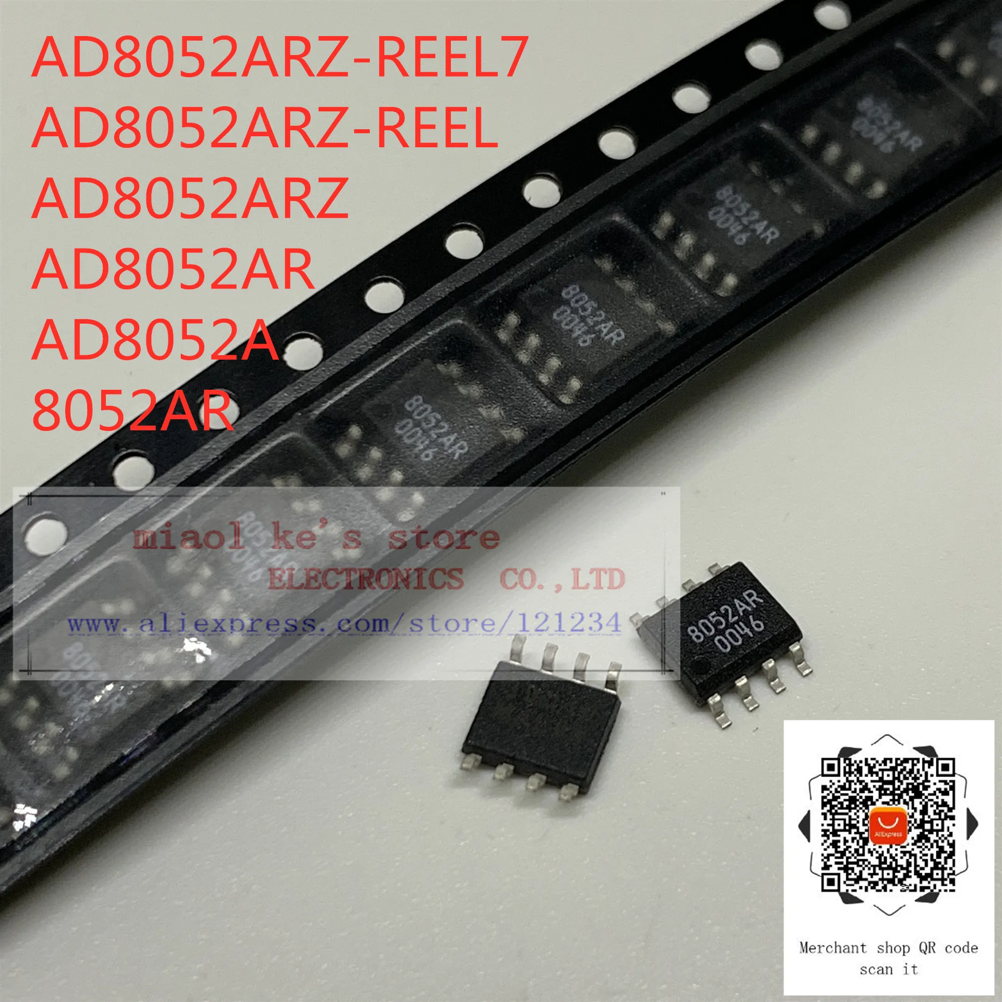 [10 шт.] 100% Новый оригинальный анальный: AD8052ARZ-REEL7 AD8052ARZ-REEL AD8052ARZ AD8052AR AD8052A 8052AR - IC OPAMP VFB