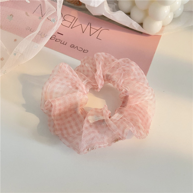 Silk Rainbow Scrunchies For Women Girls Gum Hair Tie 1PCS Hair Rope Rubber Bands Ponytail Hold Hair Accessories