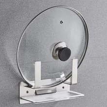 Черный держатель для кухонных гаджетов, крышка для кастрюль, крышка для сковороды, держатель для разделочной доски, 304 нержавеющая сталь, настенные инструменты для приготовления пищи Sh