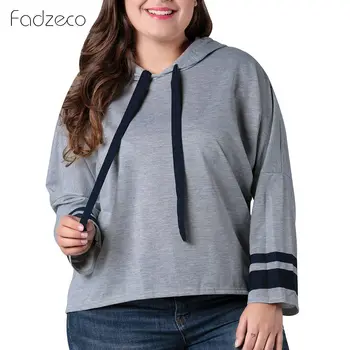 

FADZECO Long Sleeve Women T Shirts Fashion 2019 Autumn Winter New women's Hooded Top Loose Casual Solid T-shirt