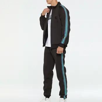 

2PCS Men's Tracksuit Sports Fit Jogging Running Fashion Athletic Jogging Zipper Coat Jacket+Pants Sports Sweat Suit Set