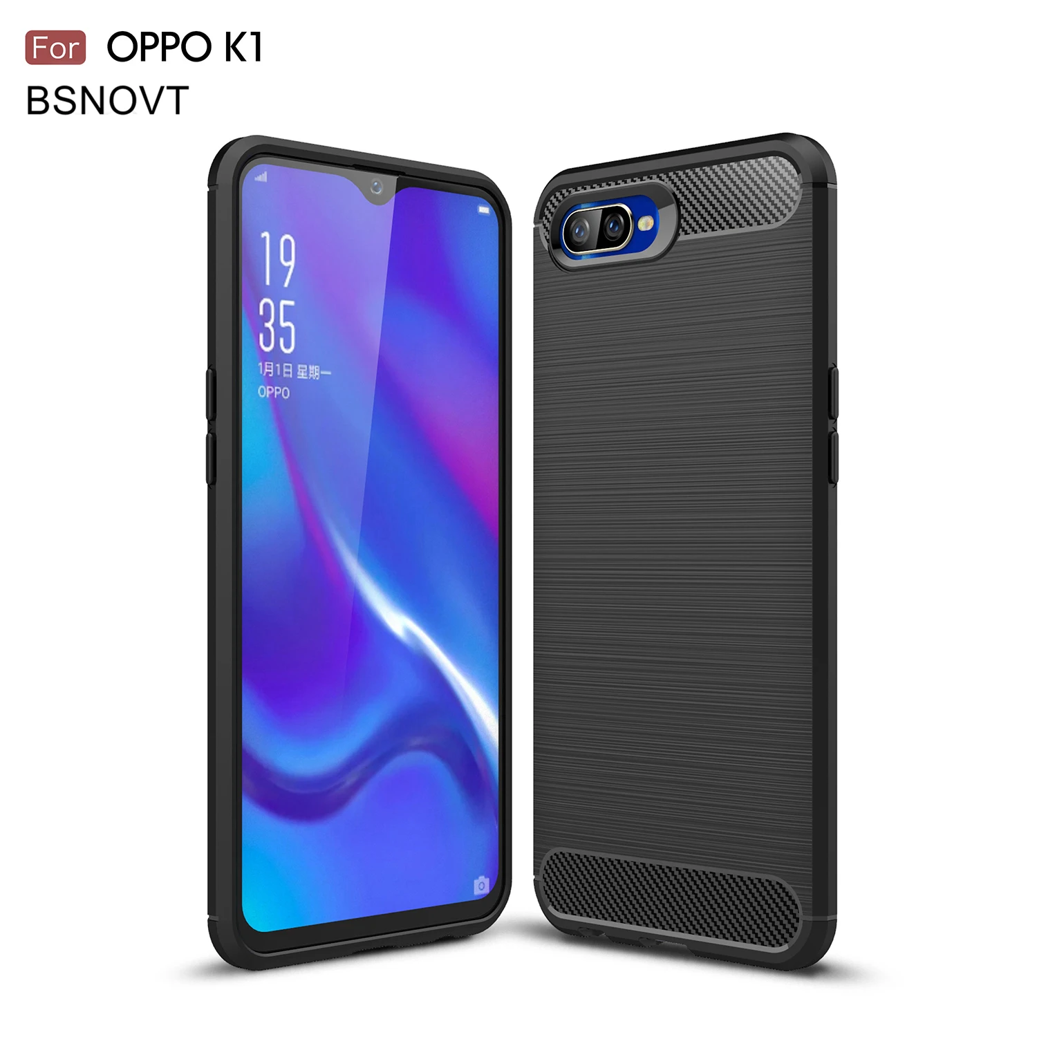 

For OPPO K1 Case Soft TPU Silicone Bumper Shell Shockproof Anti-knock Phone Case For OPPO K1 Cover For OPPO K1 Funda 6.4" BSNOVT