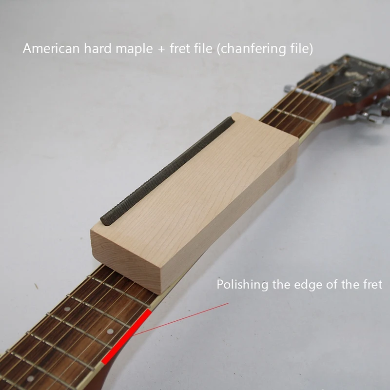 1Pcs Bakelite Guitar Fret File Hard Maple Iron Narrow Dual Cutting Edge Tool& 2Pcs Guitar Fret Puller Fretboard Fingerboard Rep