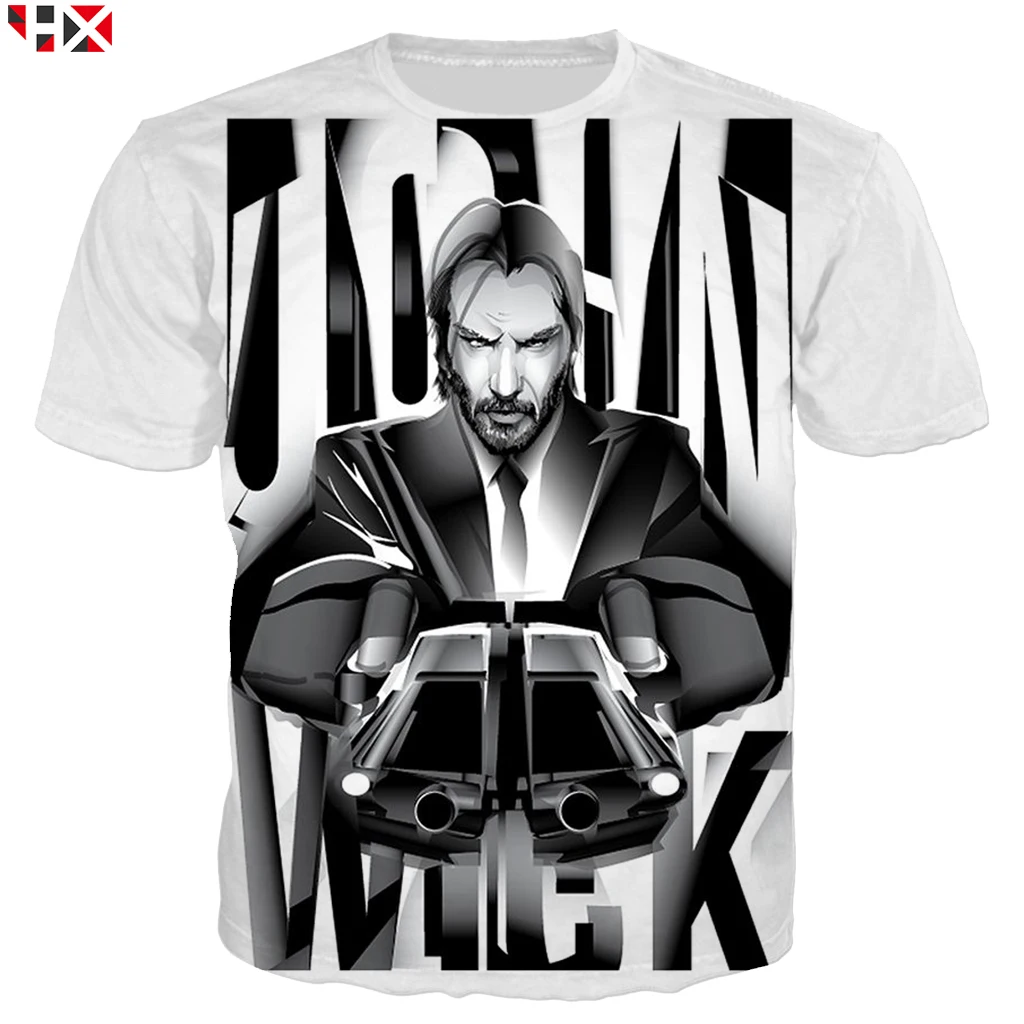 T shirt 1 Летняя мужская футболка John Wick Chapter 3, новинка, 3D принт, Мужская/женская футболка, фильм, короткий рукав, уличная одежда, футболки, топ, X109 - Цвет: T shirt 1