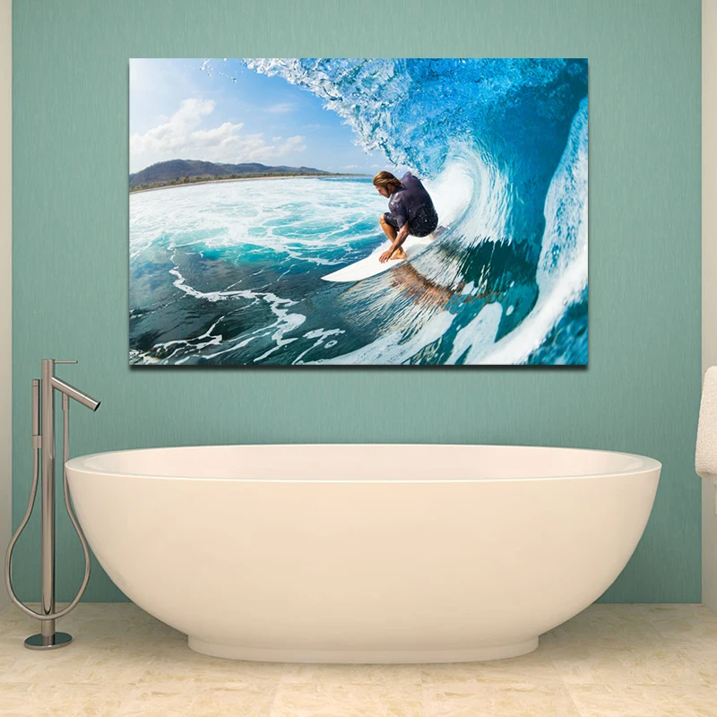 

Surfing Ocean Sea Waves Extreme Sport Canvas Posters Prints Wall Art Painting Decorative Picture Modern Home Decoration Artwork