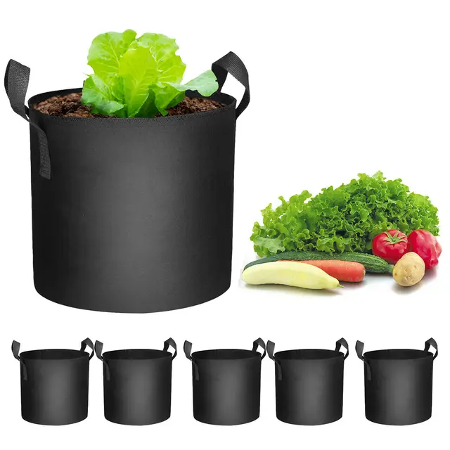 Újonnan Érkező! Mars Hydro 5 Packs Grown Táskák Fekete 5Gallon/11Gallon Szövet Edény A Kerthez - Image 5