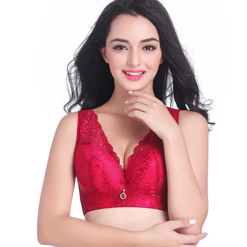 

Sexy Seamless Front Closure Bra Big Size Adjustable Push Up Bra Plus Size Bra for Women Large Size C D E Cup Brassiere