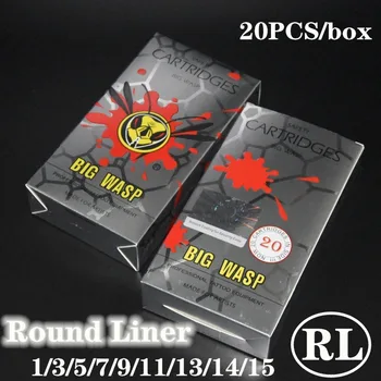

BIGWASP Standard Tattoo Cartridge Needle Round Liner #10 #12 0.3mm 0.35mm 1001RL 1201RL 1003RL 1203RL 20Pcs/box Free Shipping