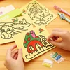 20Pcs/10Pcs Magic Scratch Art Doodle Pad Sand Painting Cards Early Educational Learning Creative Drawing Toys for Children 6