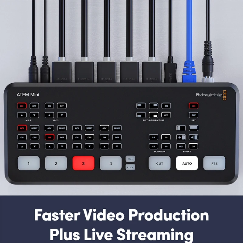 US $431.10 Blackmagic ATEM Mini Pro ATEM Mini Switcher HDMI MultiView Live Stream Video Switcher For New Media Youtube Live Broadcasts