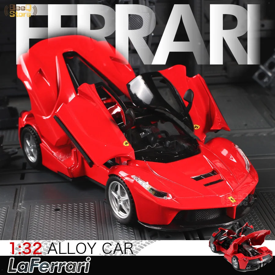 Весы 1:32 сплава Модель автомобиля литья под давлением звук Laferrari светильник