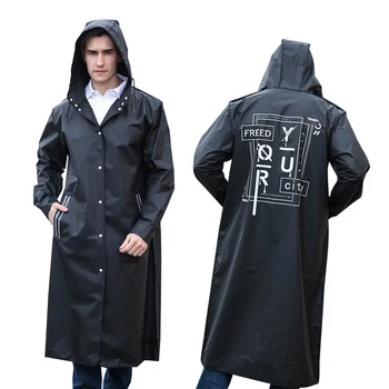 

Fashion EVA Women Man Raincoat Thickened Waterproof Rain Poncho Coat Adult impermeable mujer para lluvia Hoodie chubasquero Suit