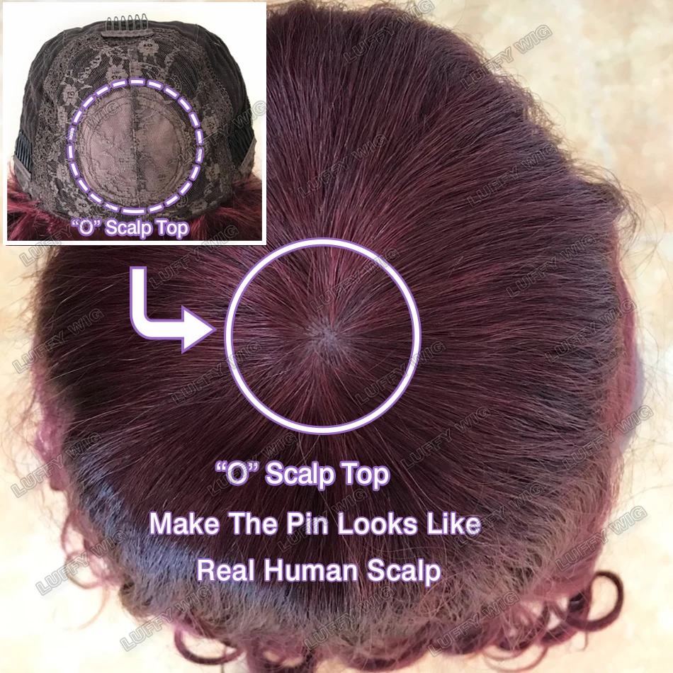 #99j Color Burgundy Wavy Wig with Bangs Human Hair Full Machine Made Scalp Top Wig 180 Density Red Remy Brazilian Wigs for Women