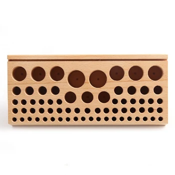 

68 Holes Leather Wood Tool Storage Table Bench Rack Leather Holder Diy Tool Set Solid Wood Storage Table Rack Tool Rack Leather