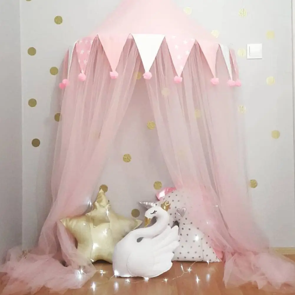 

Children's Bed Tent Reading Corner Layout Half Moon Game House Bed Canopy For Girls Boys Living Room Decoration Child Care