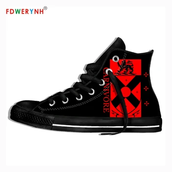 

Men's Casual Shoes Carnivore Music Fans Heavy Metal Band Logo Personalized Shoes Light Breathable Lace Upcanvas Casual Shoes
