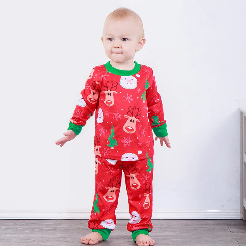  Boys Christmas Clothes Toddler 2 Piece Set Top Legging Pants Baby Boy Girl Children Newborn Long Sl