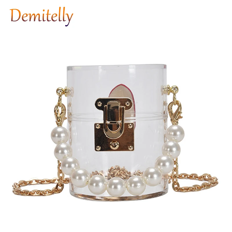 transparent pearl bag