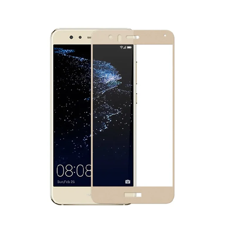 2 шт., закаленное стекло для huawei P10 lite, полное покрытие, защита экрана, защитная пленка, закаленное стекло для huawei P10 lite - Цвет: Золотой