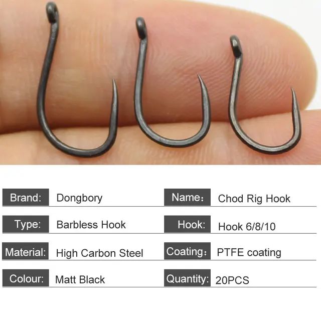 50 pcs Non-barb barbless Circle Carp Fishing Hooks with Hole Size 2 4 6 8  10 12 fishhook Single Hook