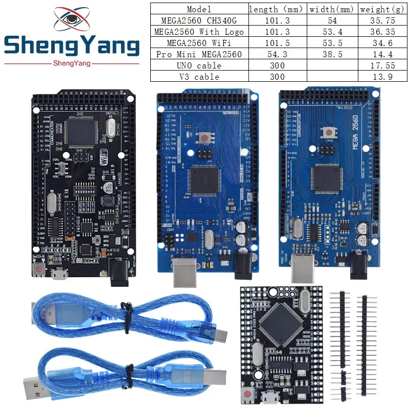 Чип Mega2560 ATMEGA16U2 / Pro Mini MEGA 2560 Mega + WiFi R3 ATmega2560 CH340G для Arduino UNO макетная плата WeMos ESP8266 |