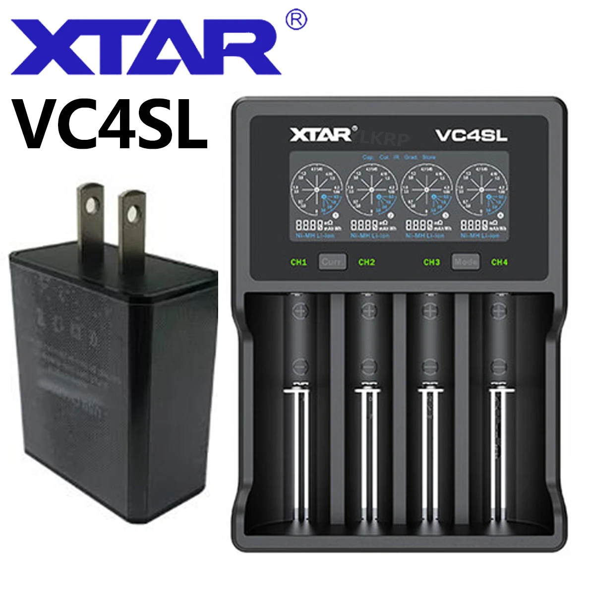 Battery Charger Fast Charger XTAR VC4SL Upgraded Extended Smart C-type USB Input Support QC3.0