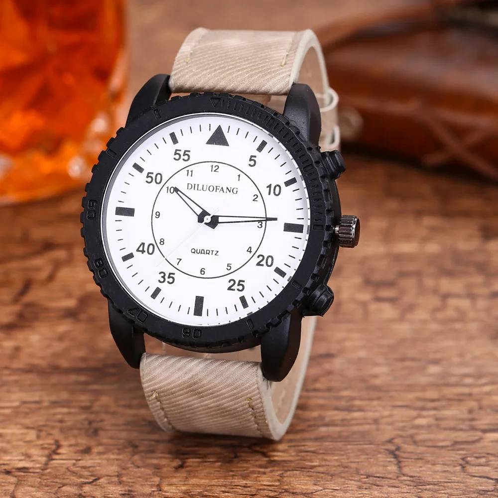 

Watches Men Leather Date Quartz Wrist Watch Male Female