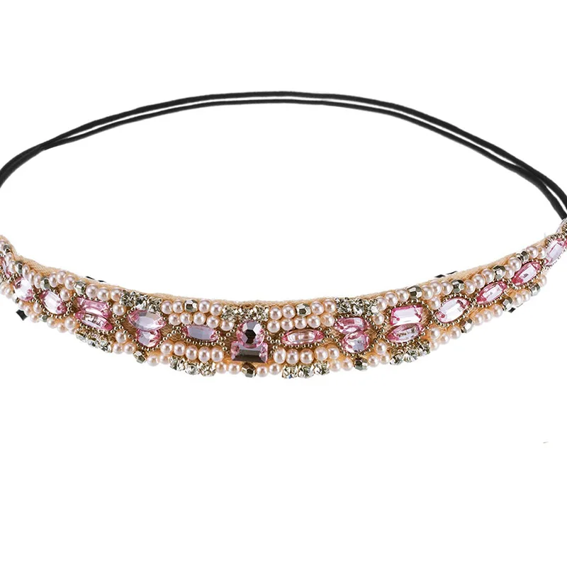 Ethnic Seed Beads Handmade Headband Pearl Rhinestone Customized Beaded Hairband For Women & Girls Hair Accessories