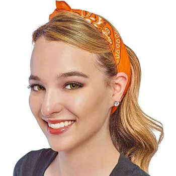 

Head Scarves For Women Style Square Scarf Multi-color Cashew Flower Large Towel Polyester Printed Scarf Bandana Hijab Scarf U15