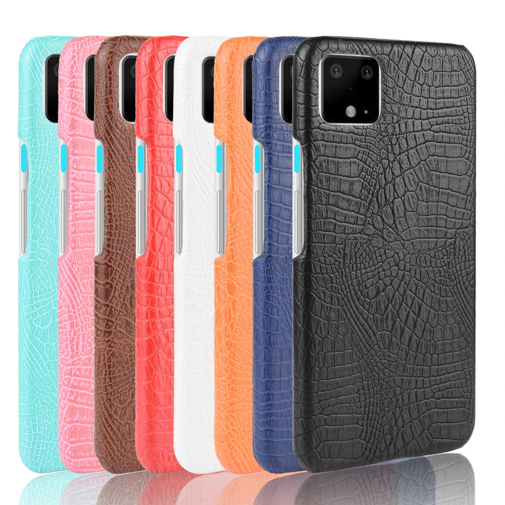 Для Google Pixel 4 XL/4 задний Чехол с узором крокодиловая кожа Slim Fit Жесткий ПК мобильный