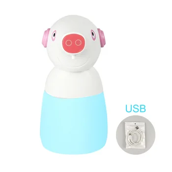 

330ml Hand Free Waterproof Kitchen LED Indicator Desktop USB Rechargeable Portable Foam Soap Dispenser Automatic Office School
