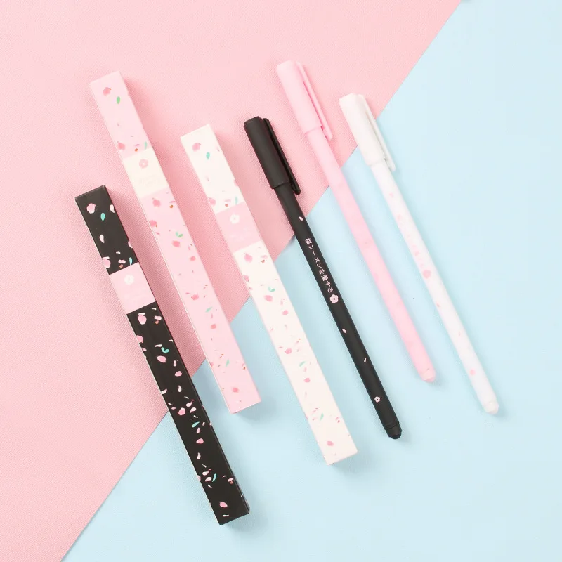 Gel pen 0.38mm sweet kawaii cherry blossom gel ink pen for business signature school office