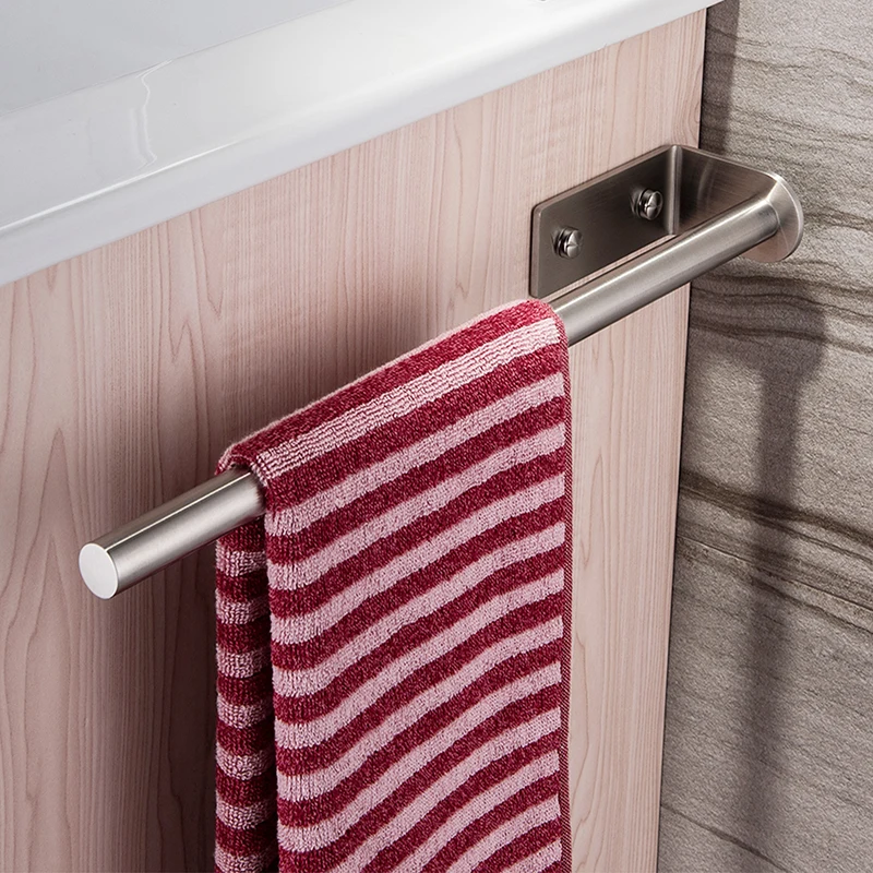 

ZUNTO Towel Holder 40CM Bathroom Towel Rod Stainless Steel Brushed Bath Towel Rack Wall Mounted Towel Hanger Brief Towels Bar