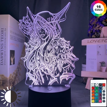 

World of Warcraft Sylvanas Windrunner 3d Led Night Light for Kids room The Dark Lady Nightlight The Banshee Queen Table Lamp WOW